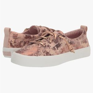 Blush Velvet Sperry Sneakers